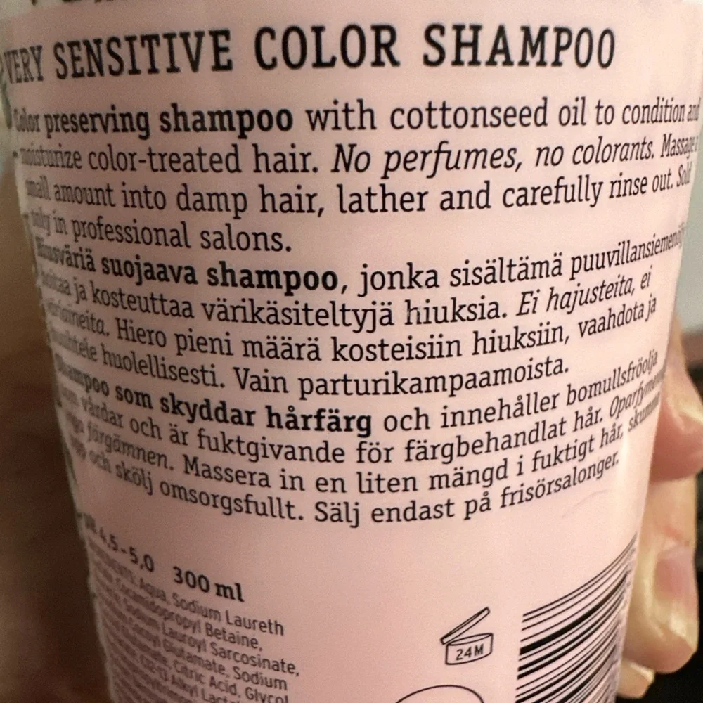No Nothing Very Sensitive Color Shampoo-100% Vegan, Hypoallergenic,No Fragrance